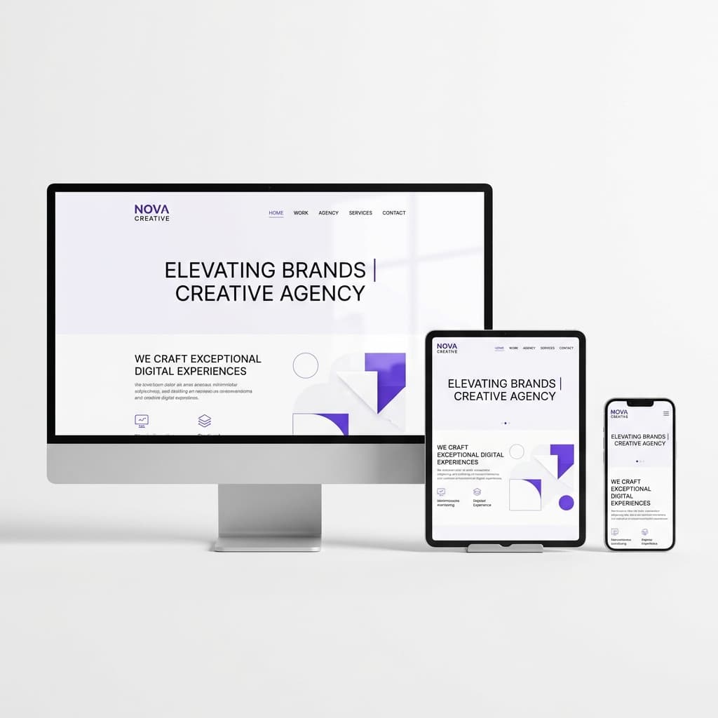 Responsive digital showcase devices layout